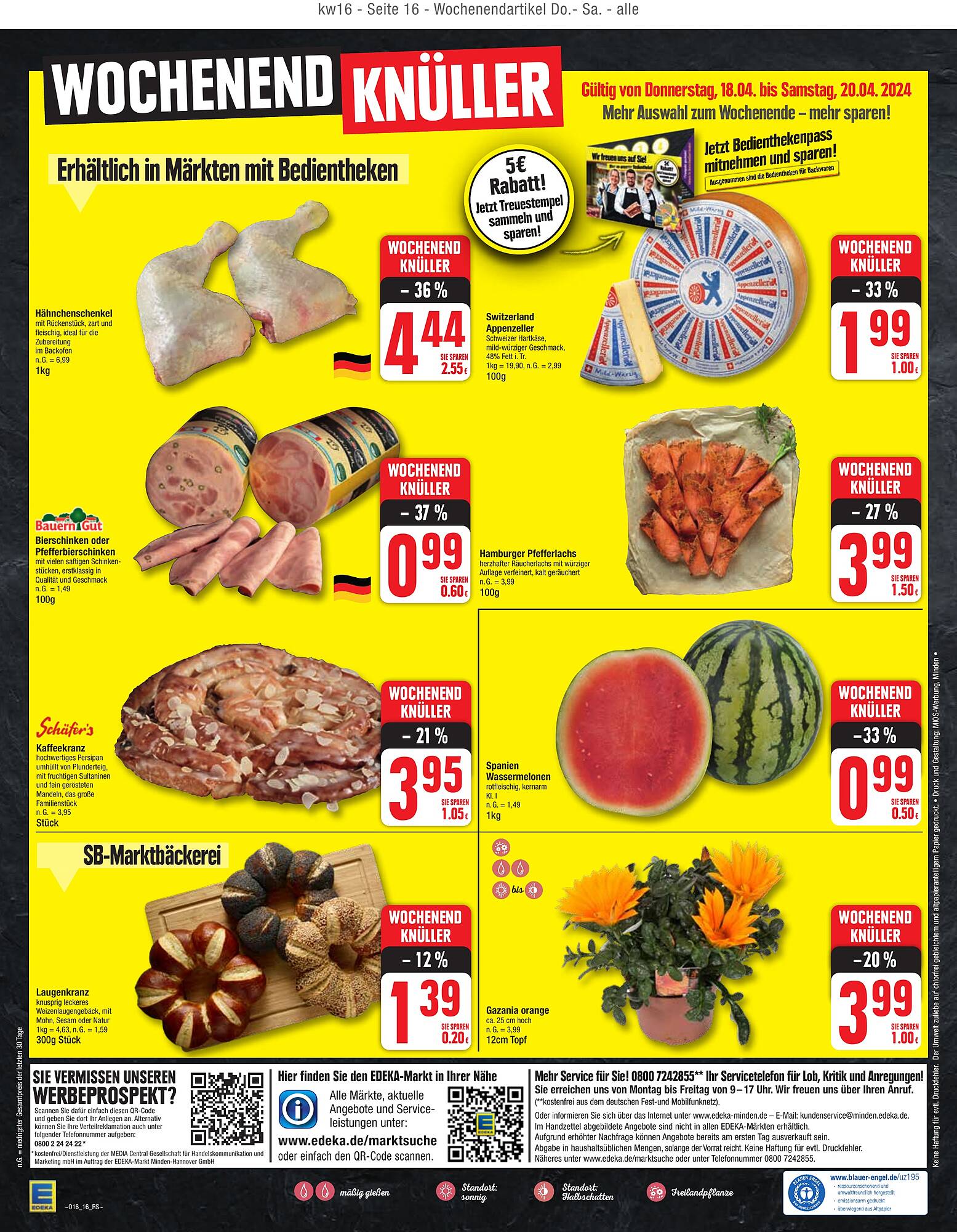 EDEKA Prospekt 15 – 20 April 2024 Seite 16