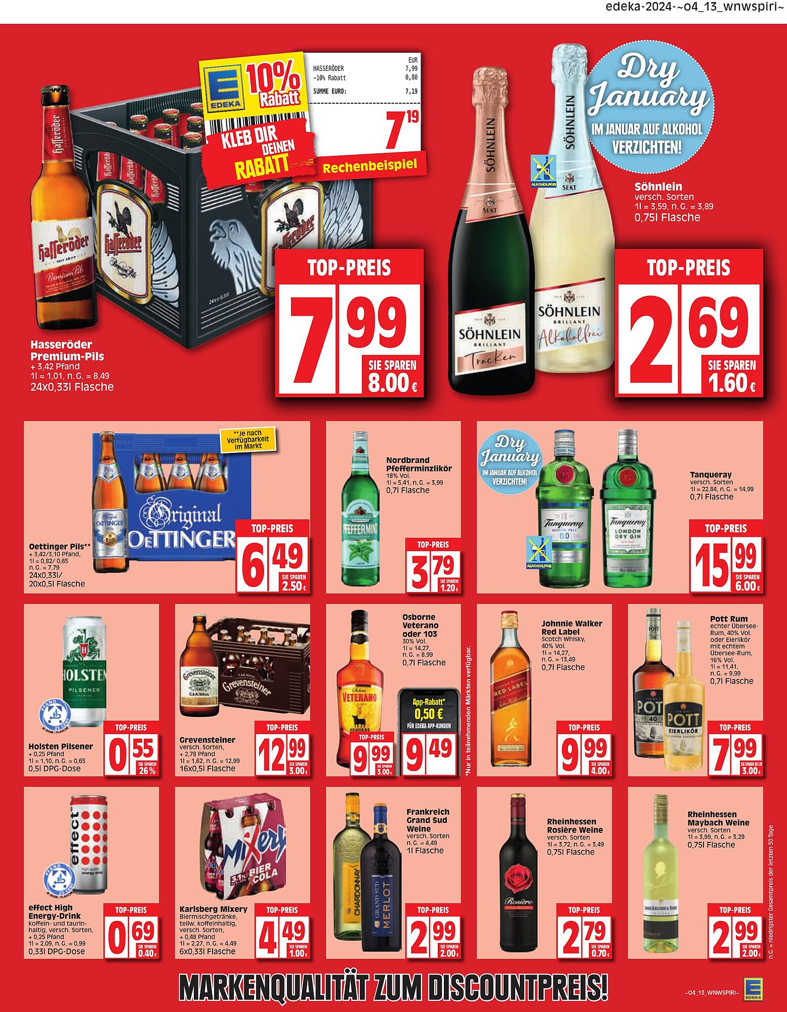EDEKA Prospekt 22 – 27 Januar 2024 Seite 13