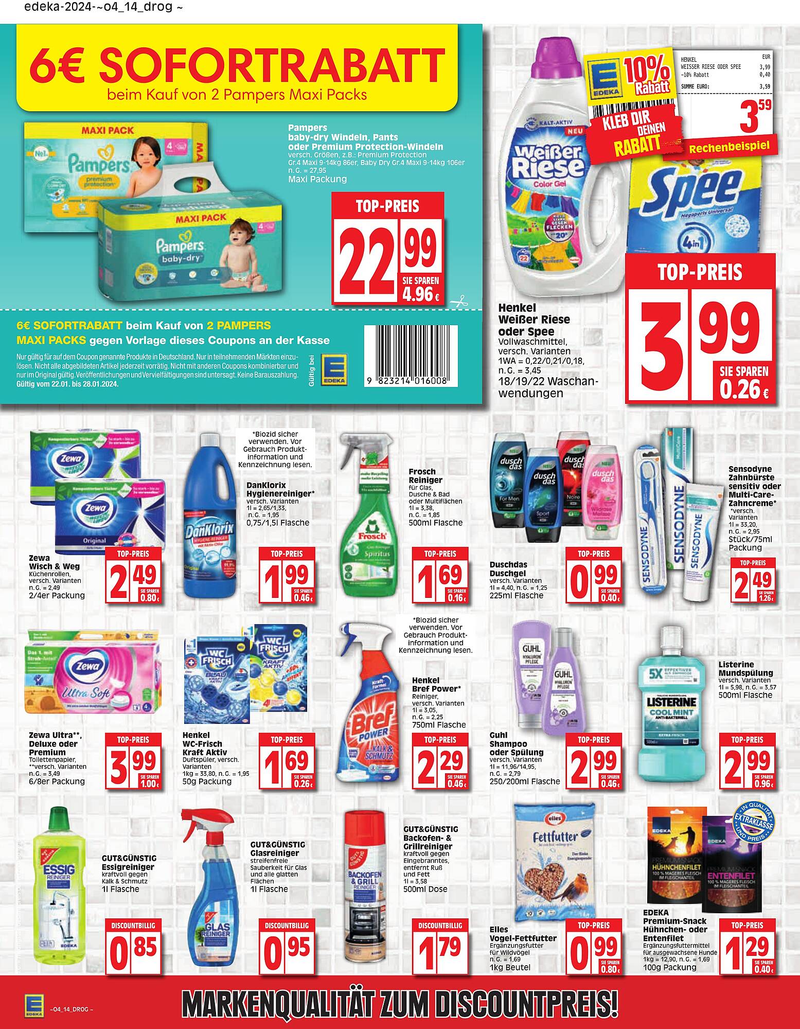 EDEKA Prospekt 22 – 27 Januar 2024 Seite 14