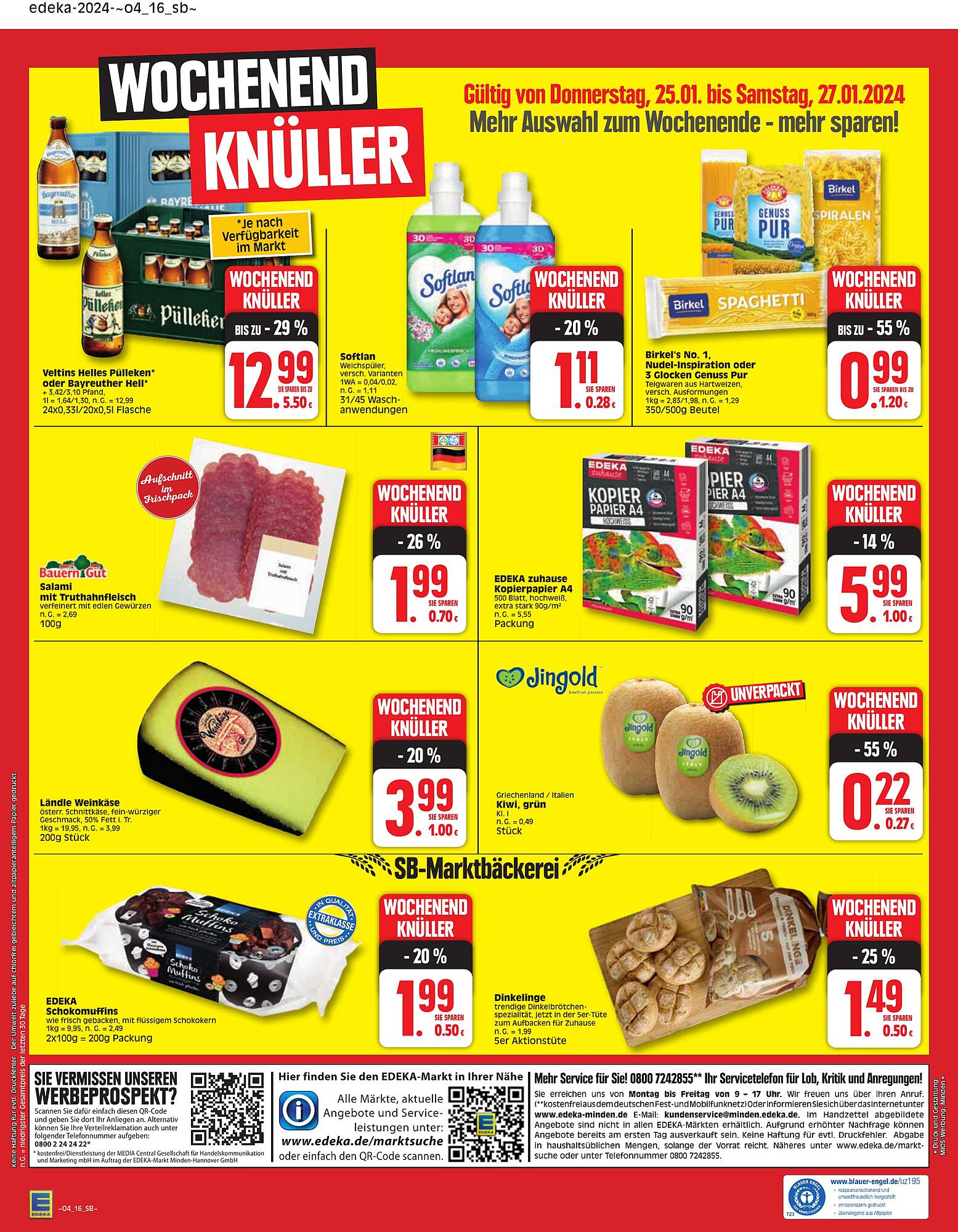 EDEKA Prospekt 22 – 27 Januar 2024 Seite 16