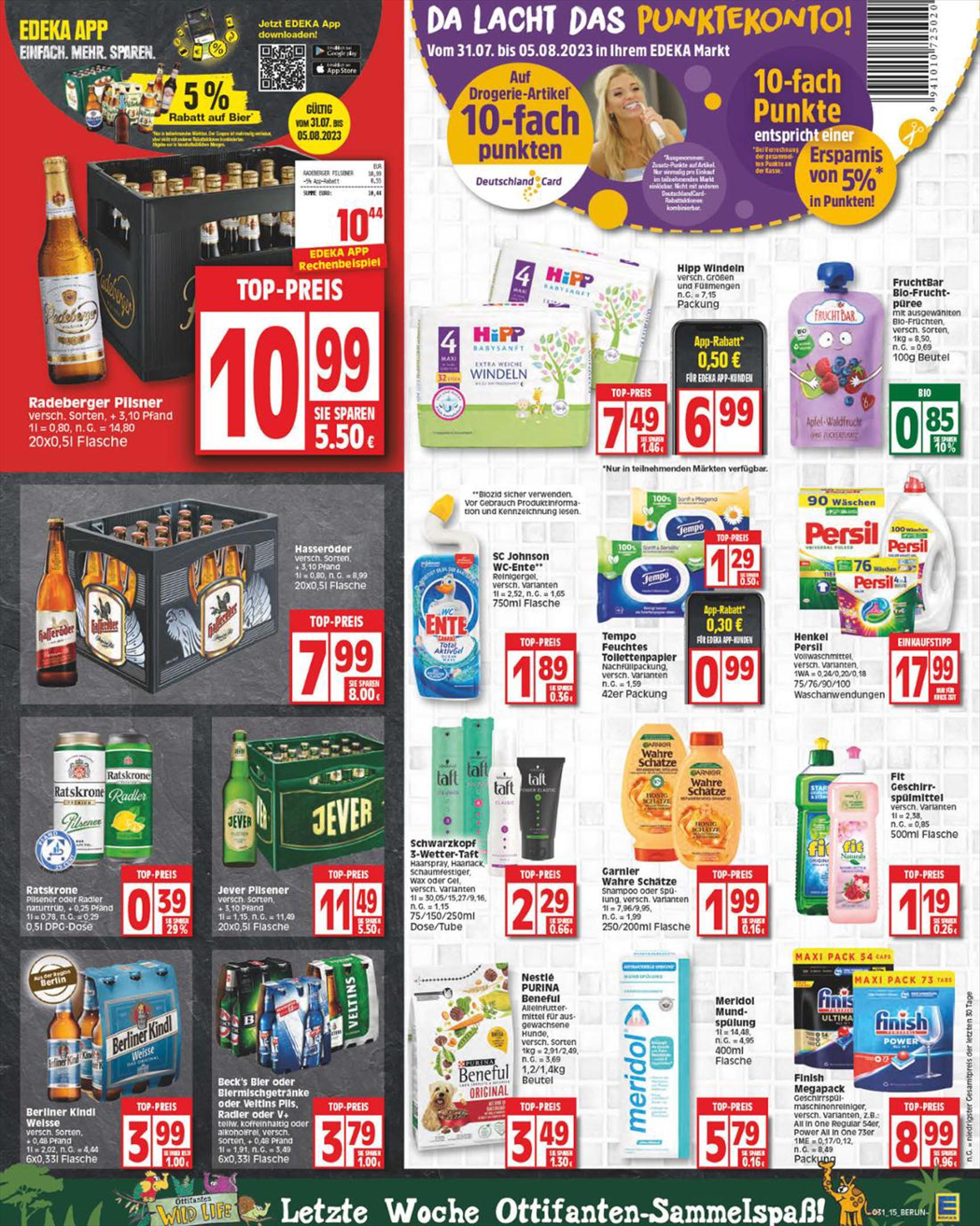 EDEKA Prospekt 30 Juli – 5 August 2023 Seite 15