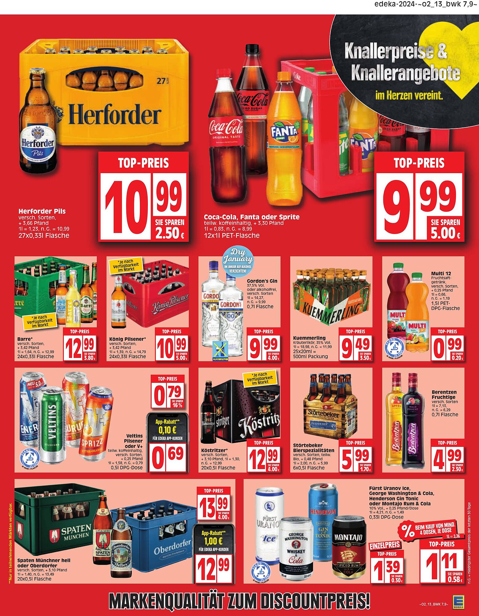 EDEKA Prospekt 8 – 13 Januar 2024 Seite 13