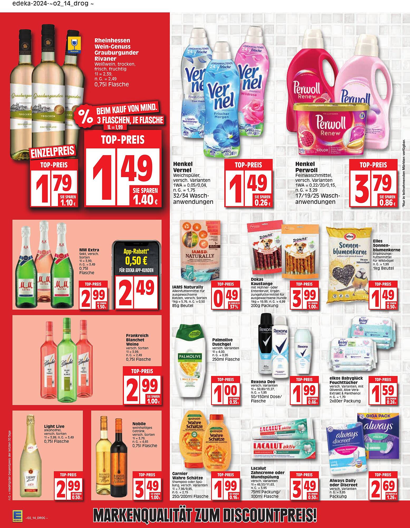 EDEKA Prospekt 8 – 13 Januar 2024 Seite 14