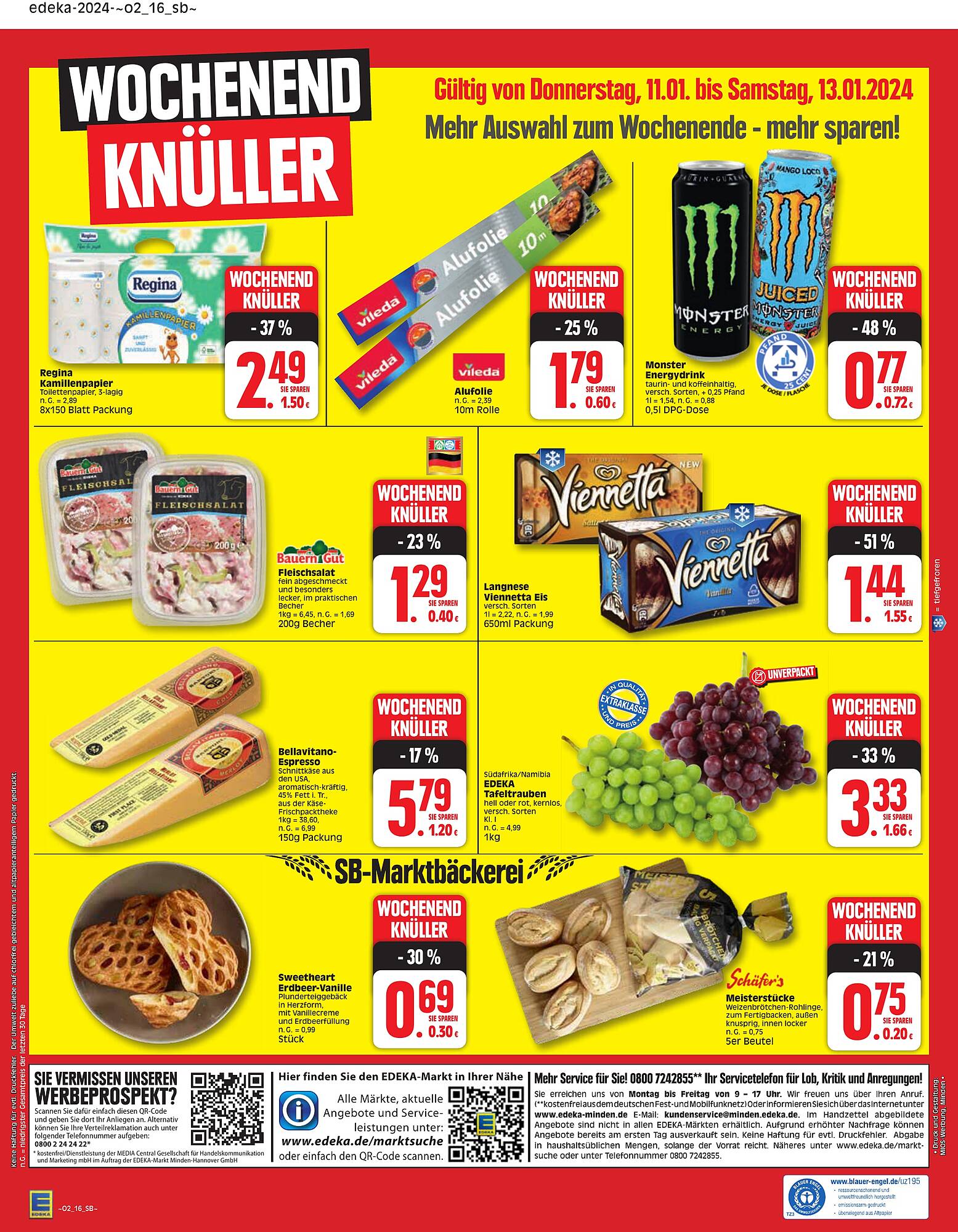 EDEKA Prospekt 8 – 13 Januar 2024 Seite 16