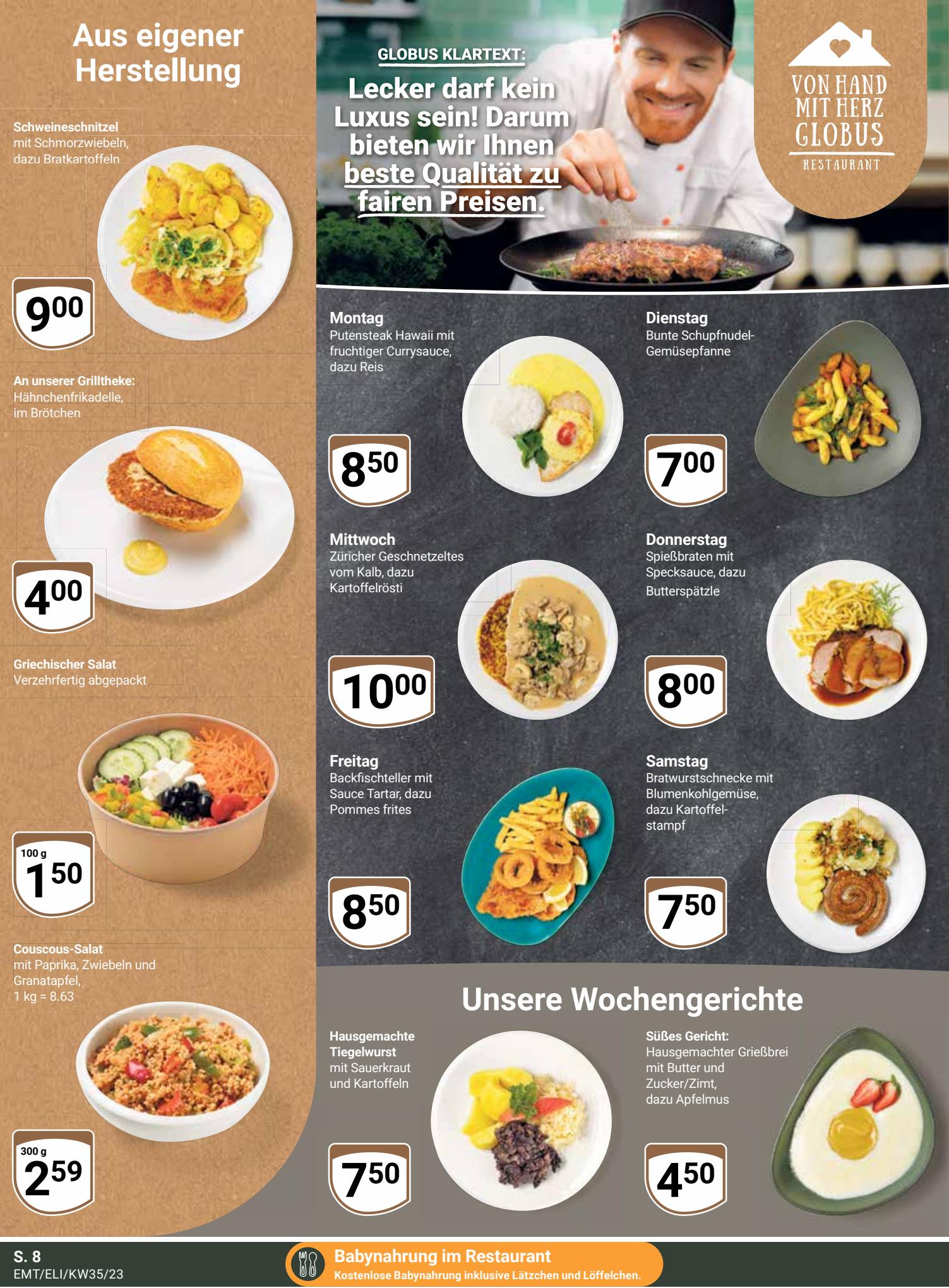 Globus Prospekt 28 August – 2 September 2023 Seite 8