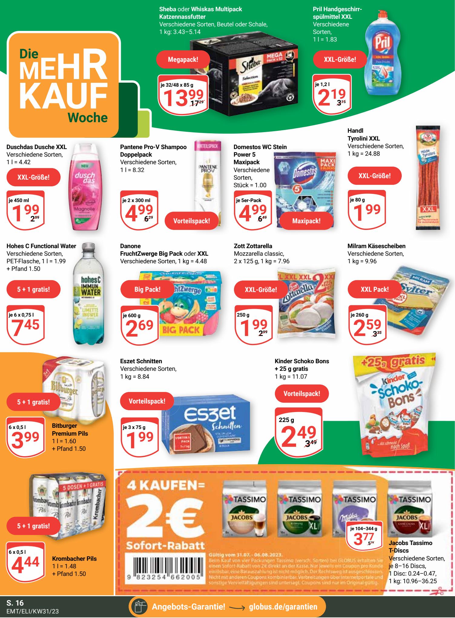 Globus Prospekt 31 Juli – 5 August 2023 Seite 16