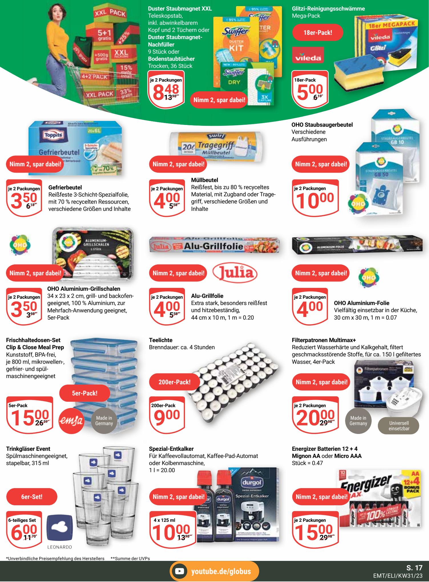 Globus Prospekt 31 Juli – 5 August 2023 Seite 17