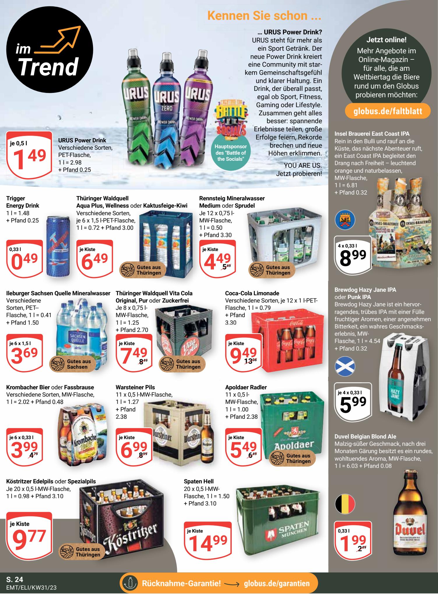 Globus Prospekt 31 Juli – 5 August 2023 Seite 24