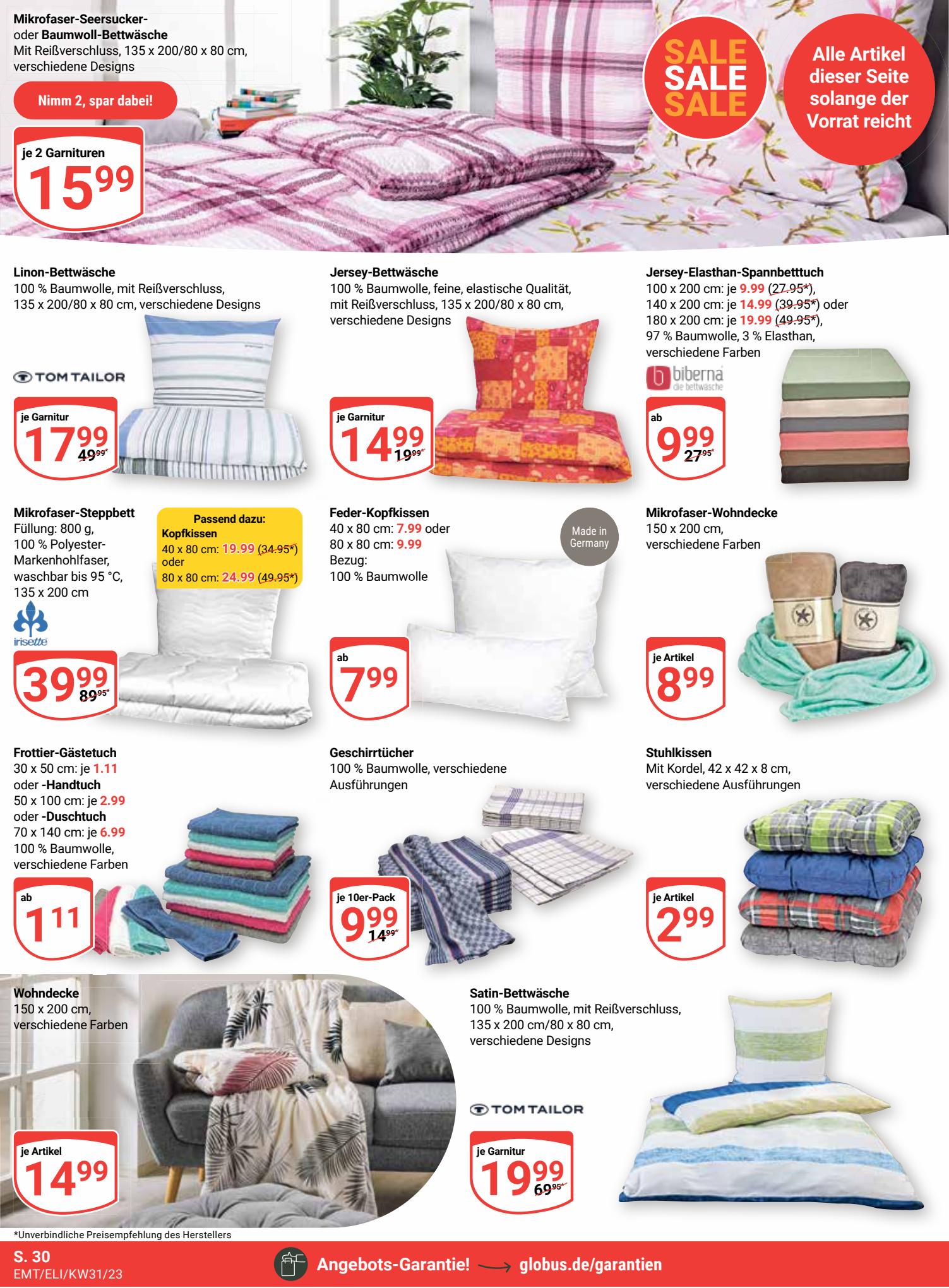 Globus Prospekt 31 Juli – 5 August 2023 Seite 30