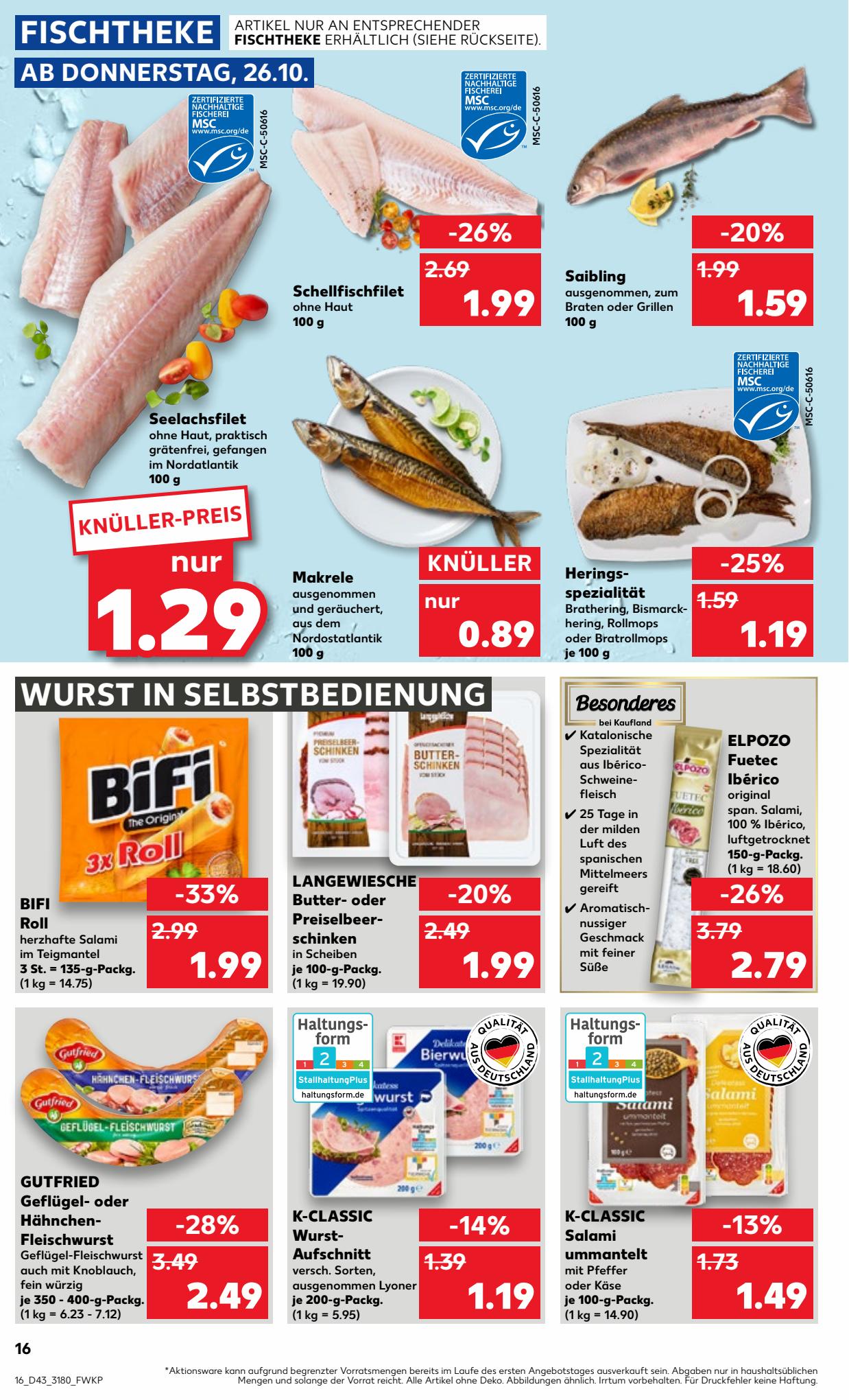 Kaufland Prospekt 22 Oct – 1 Nov 2023 Seite 16