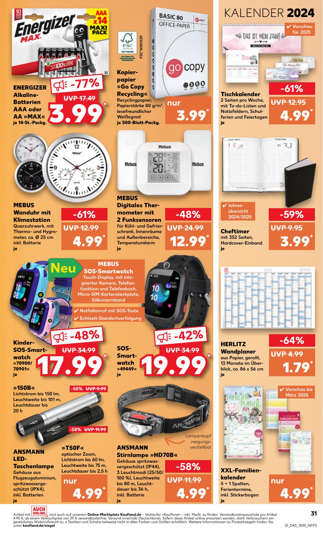 Kaufland Prospekt 22 Oct – 1 Nov 2023 Seite 31