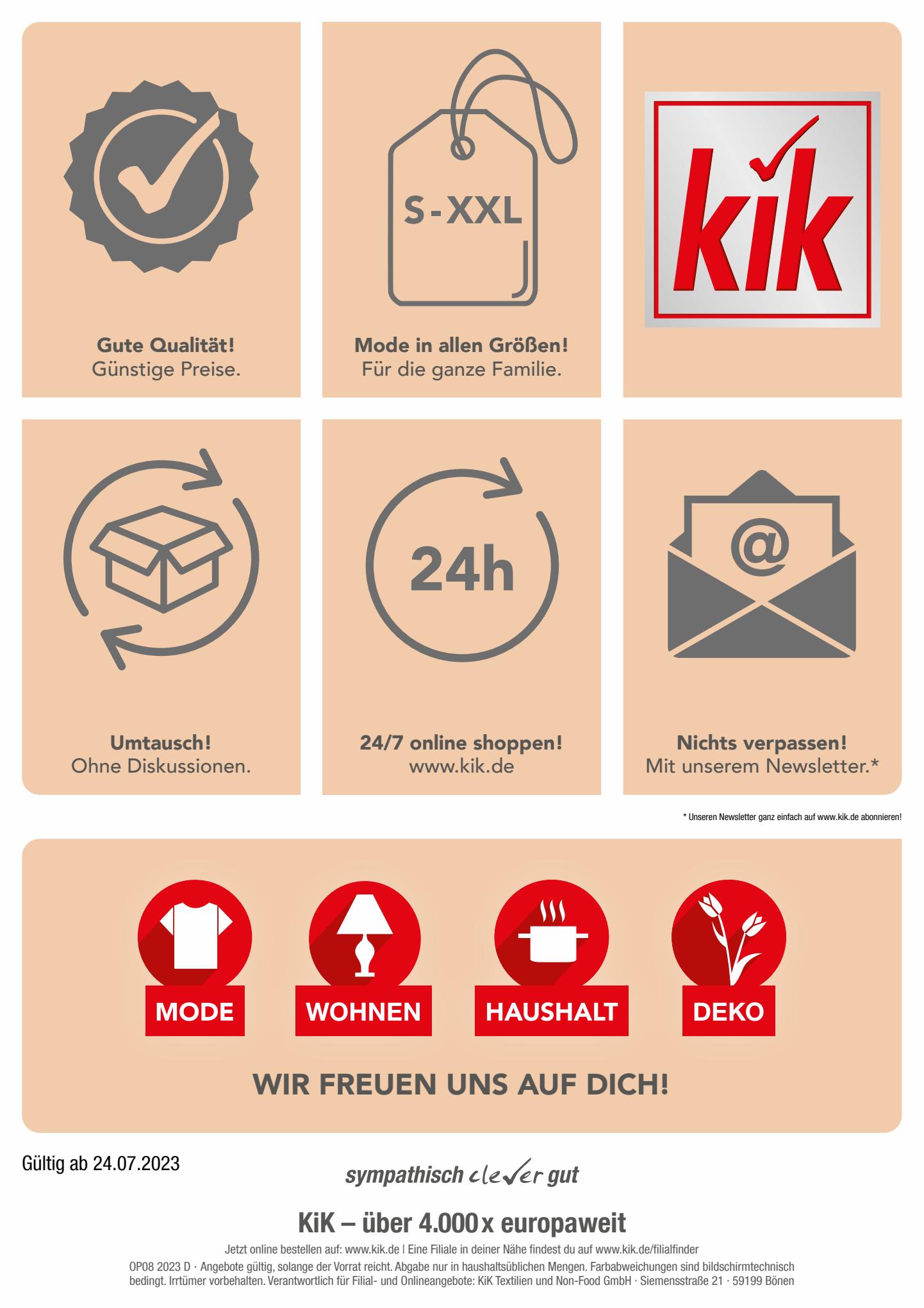 KiK Prospekt 24 Juli – 20 August 2023 Seite 17