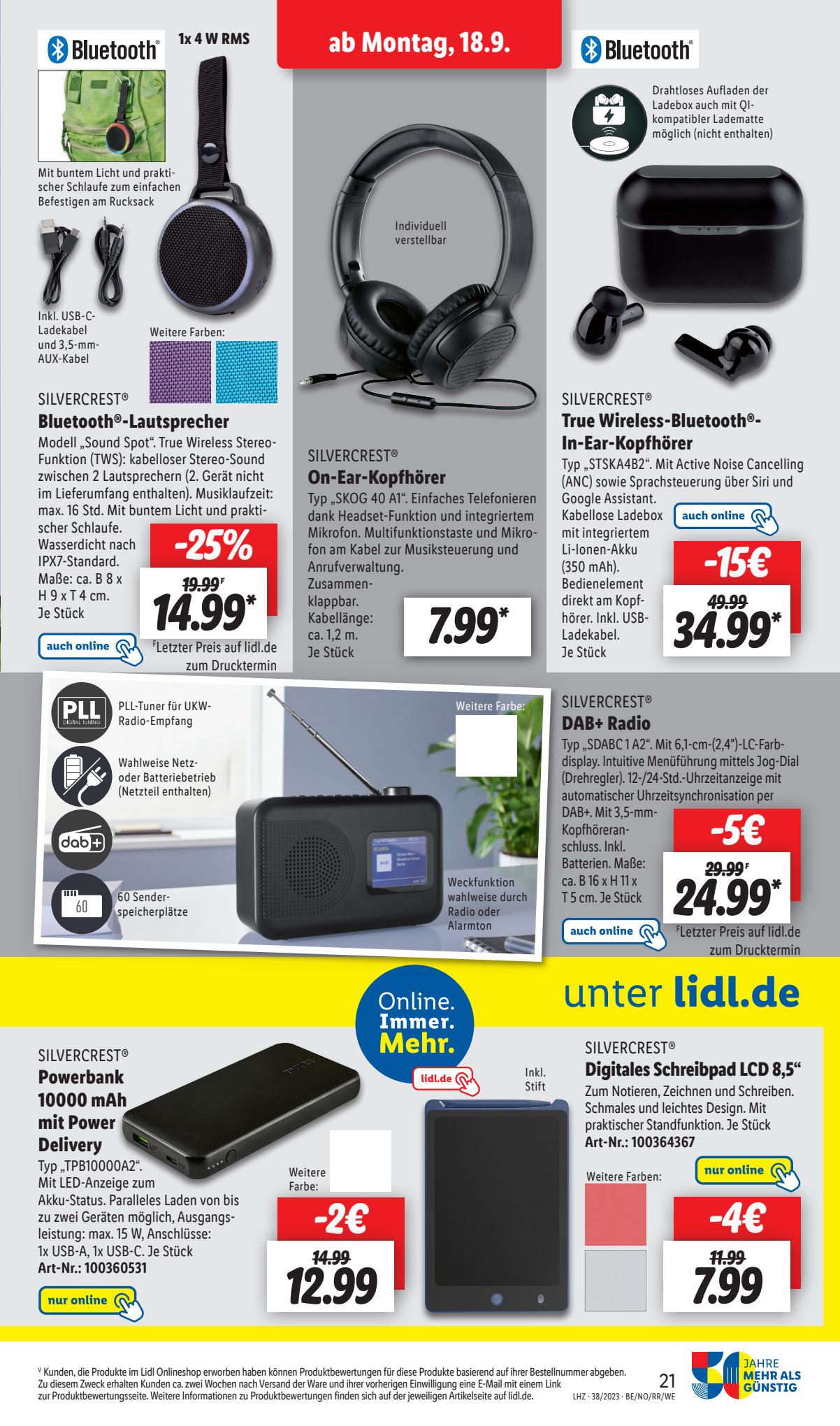 Lidl Prospekt 18 – 23 September 2023 Seite 7