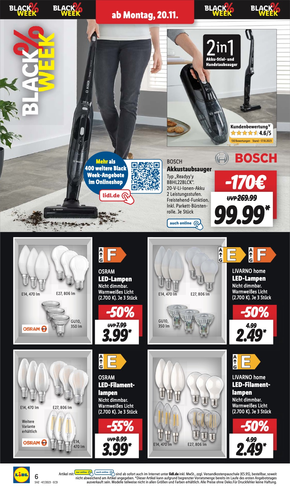 Lidl Prospekt Black Week Deals 2023 Seite 6