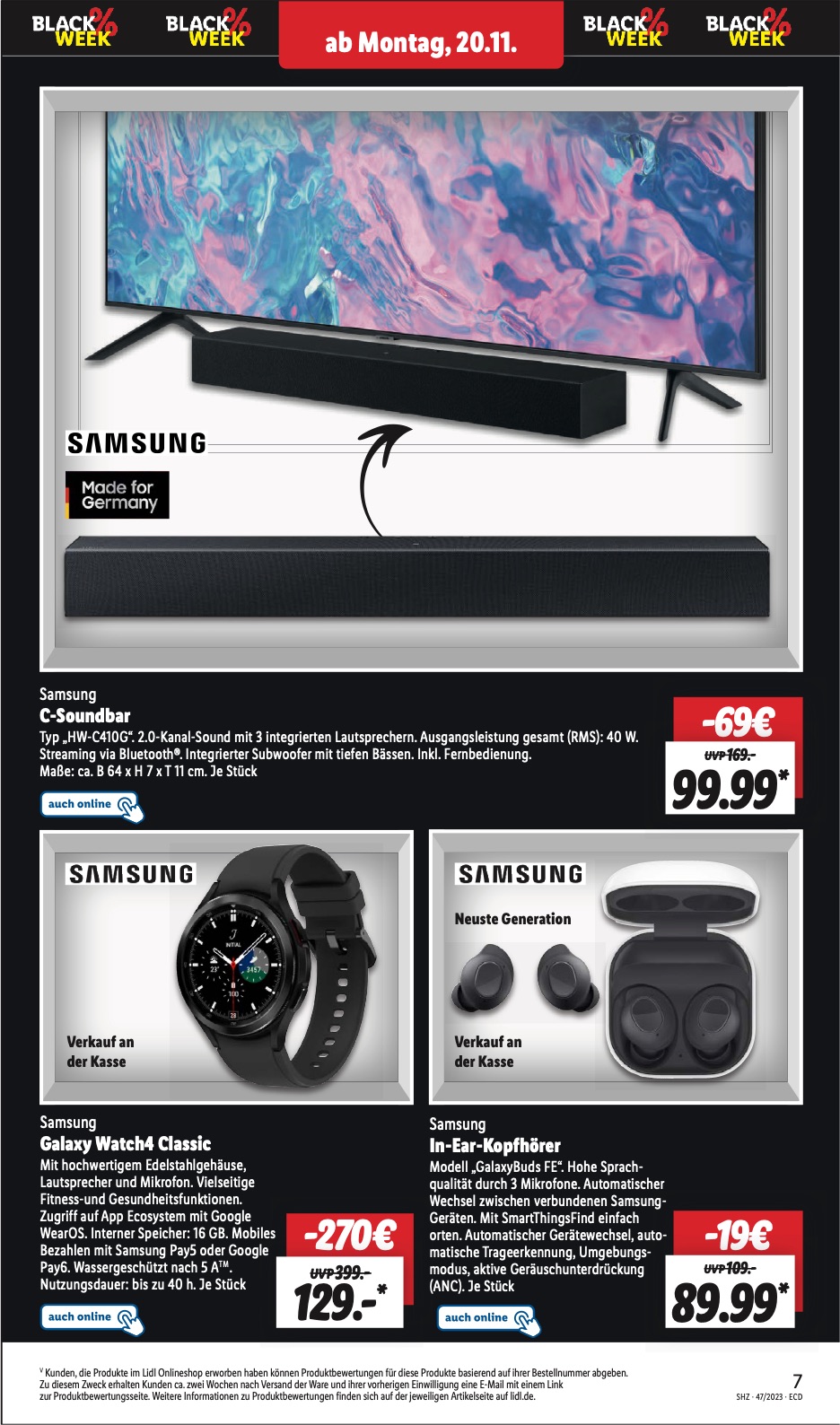 Lidl Prospekt Black Week Deals 2023 Seite 7