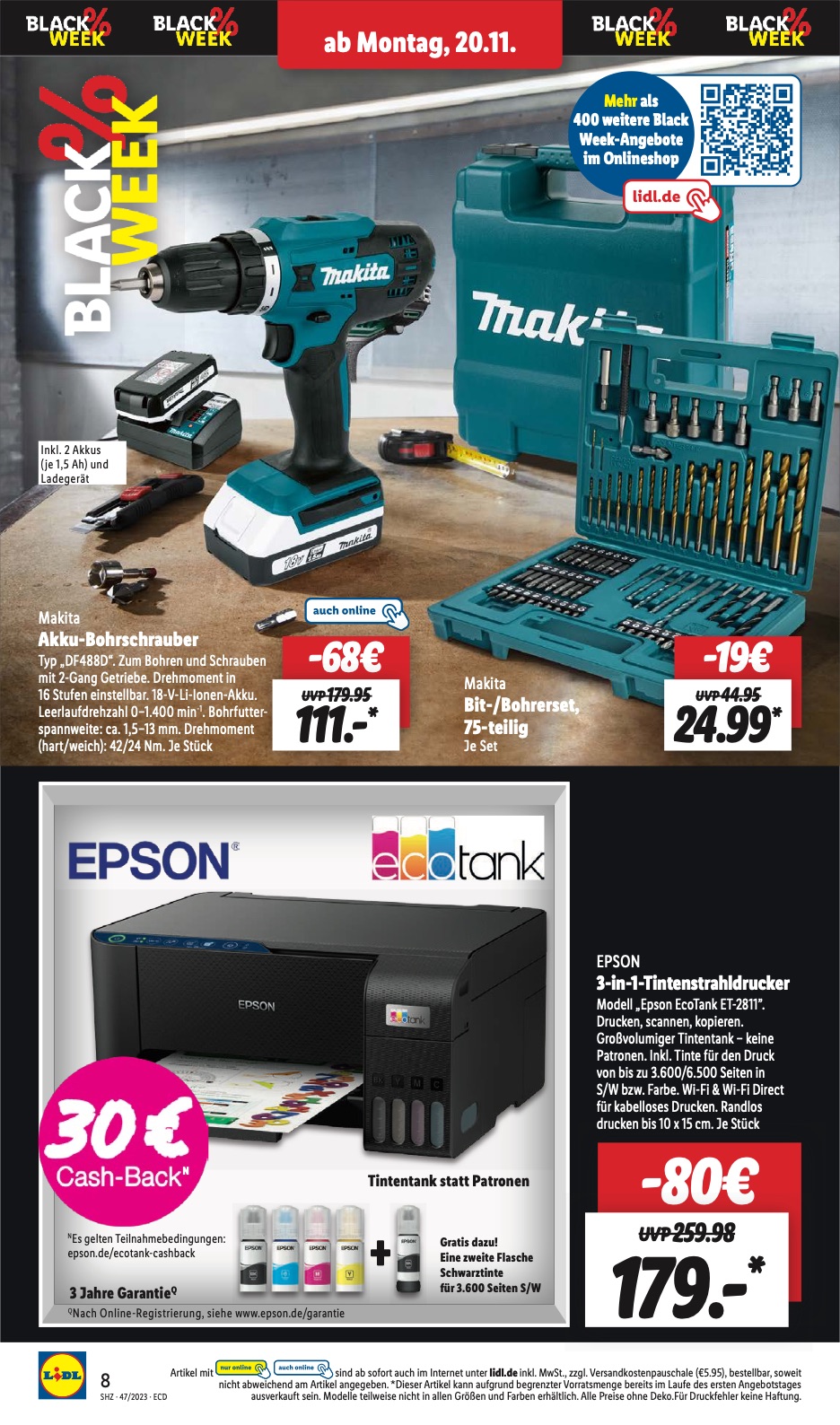 Lidl Prospekt Black Week Deals 2023 Seite 8