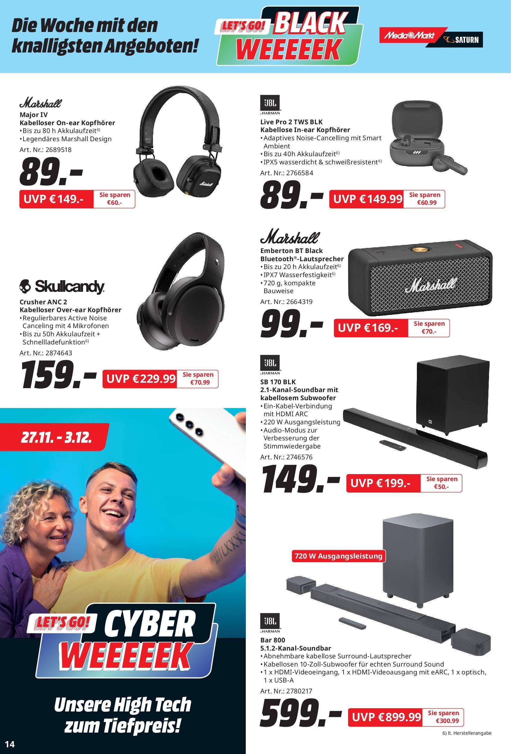Media Markt Prospekt 13 – 23 November 2023 Seite 14