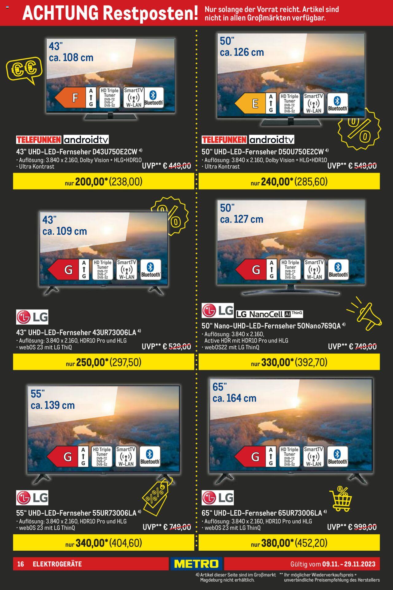 Metro Black Friday Prospekt 9 – 29 November 2023 Seite 16