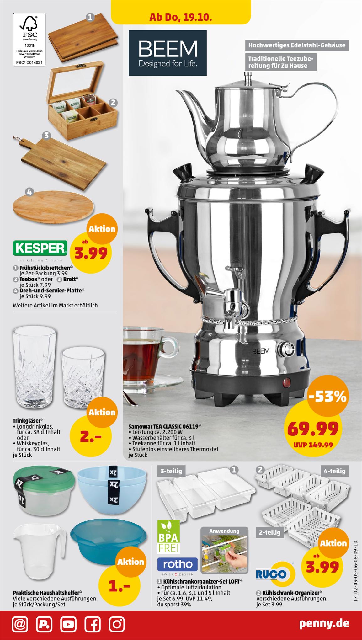 Penny Prospekt 16 – 21 October 2023 Seite 19