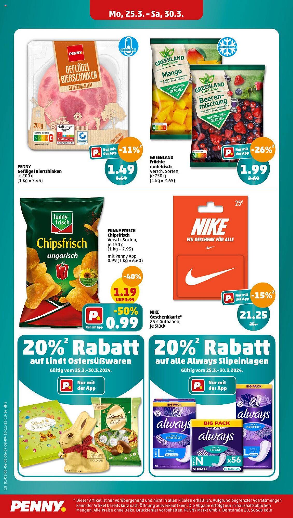 Penny Prospekt 25 – 30 Marsch 2024 Seite 18