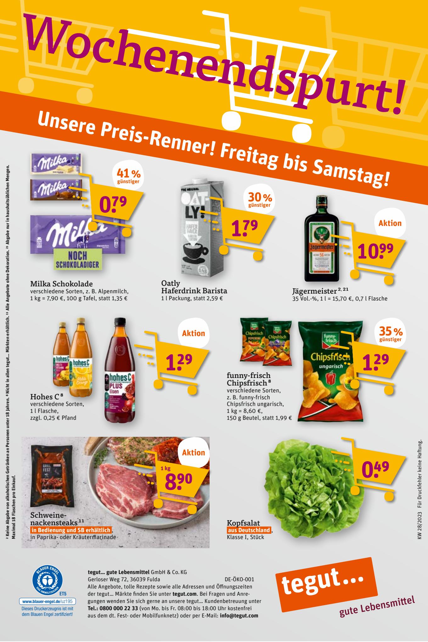 tegut Prospekt 10 – 13 Juli 2023 Seite 22