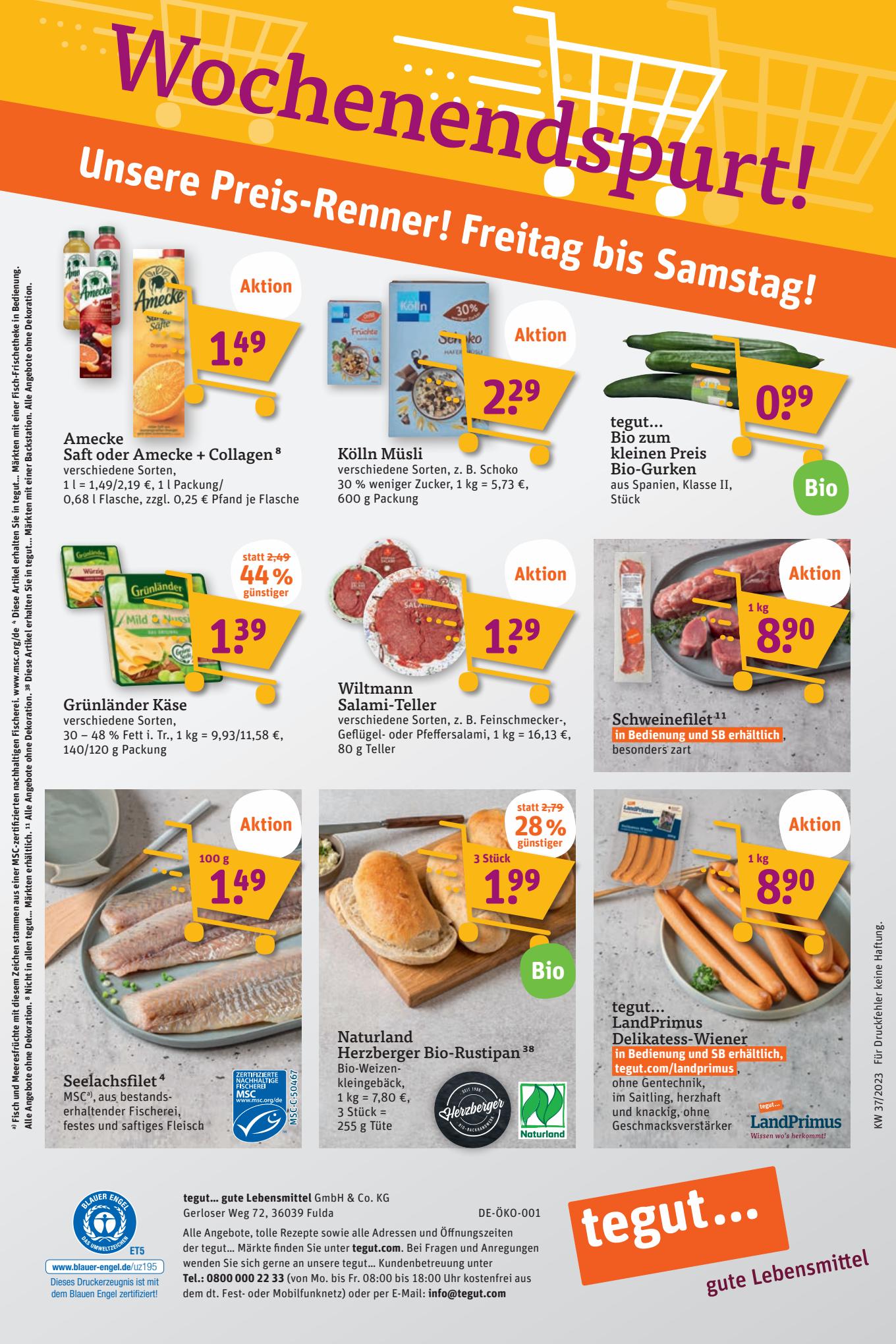 tegut Prospekt 11 – 14 September 2023 Seite 20