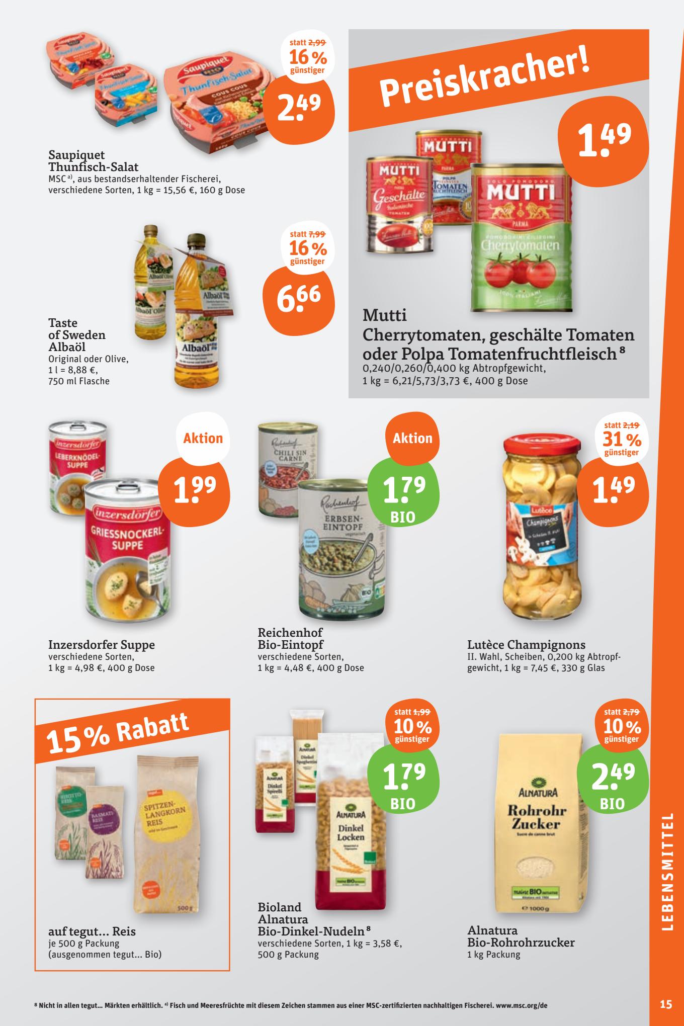 tegut Prospekt 16 – 19 October 2023 Seite 15