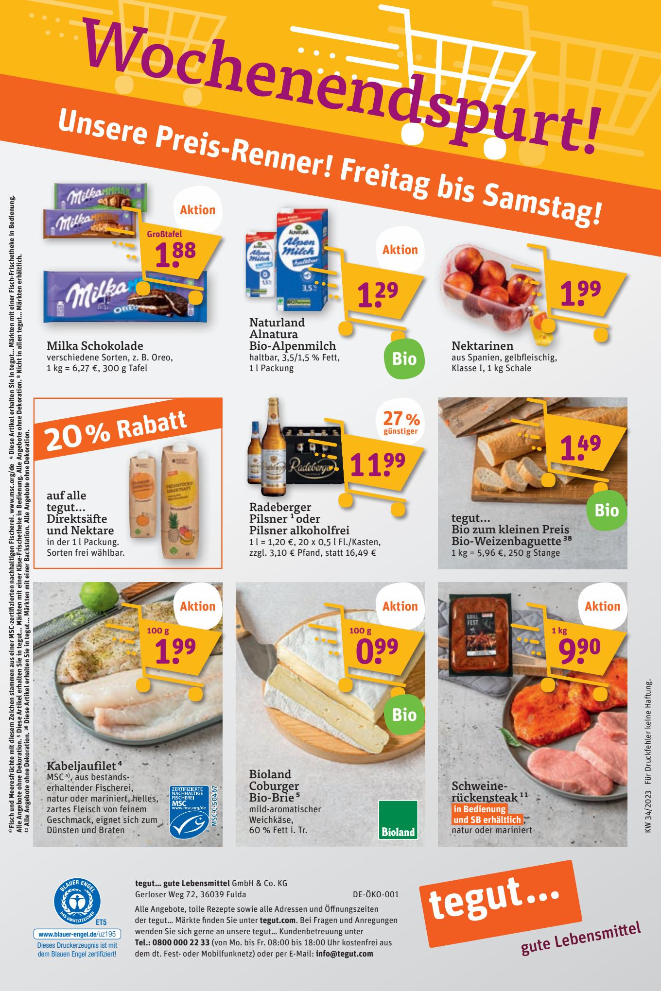tegut Prospekt 21 – 24 August 2023 Seite 22